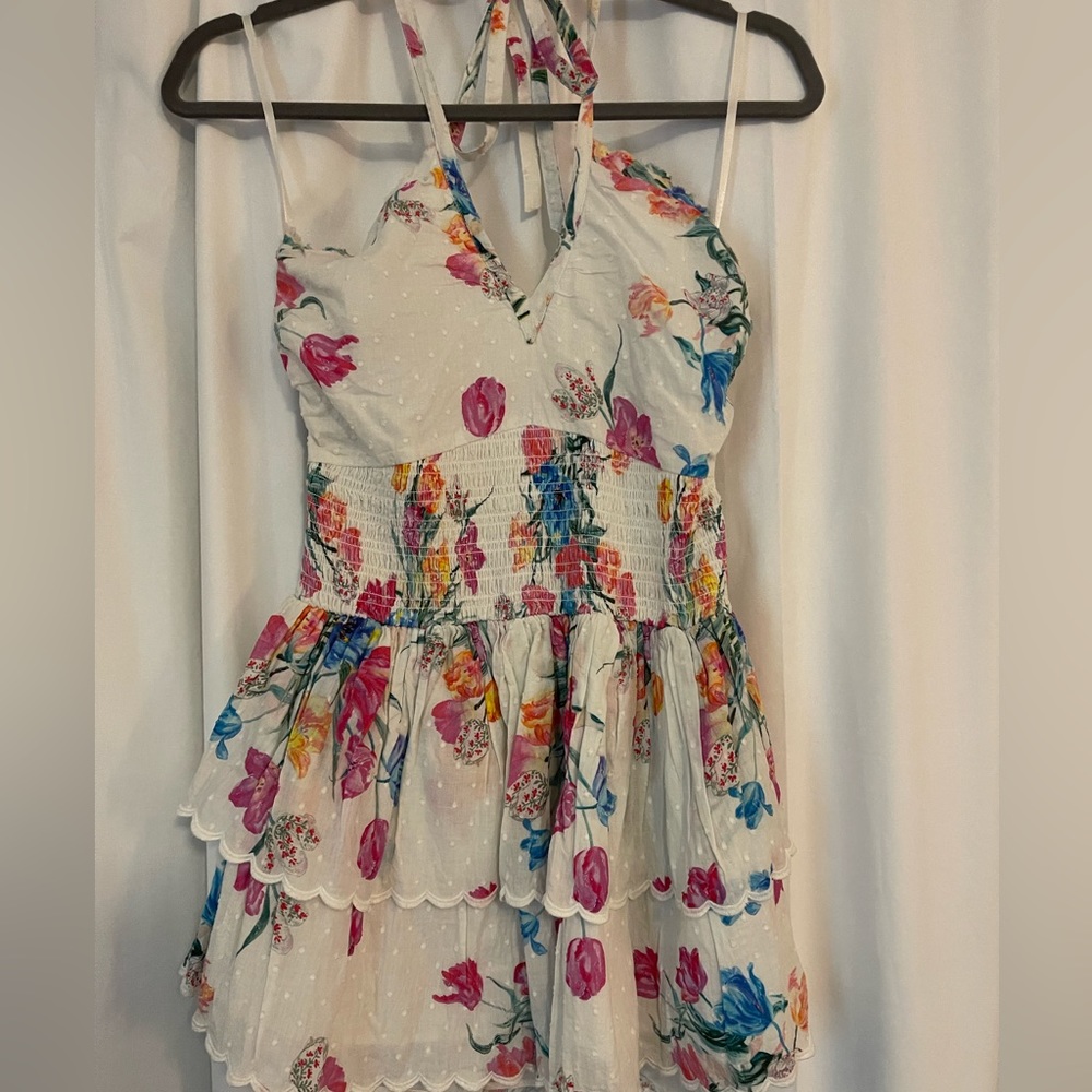 LSF Aqua Halter Dress XS